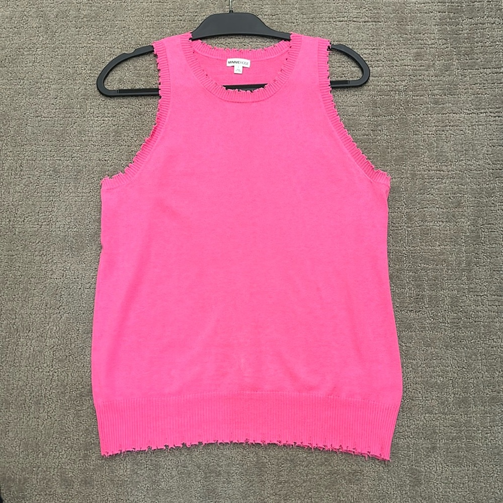 Minnie Rose Pink Tank Sweater